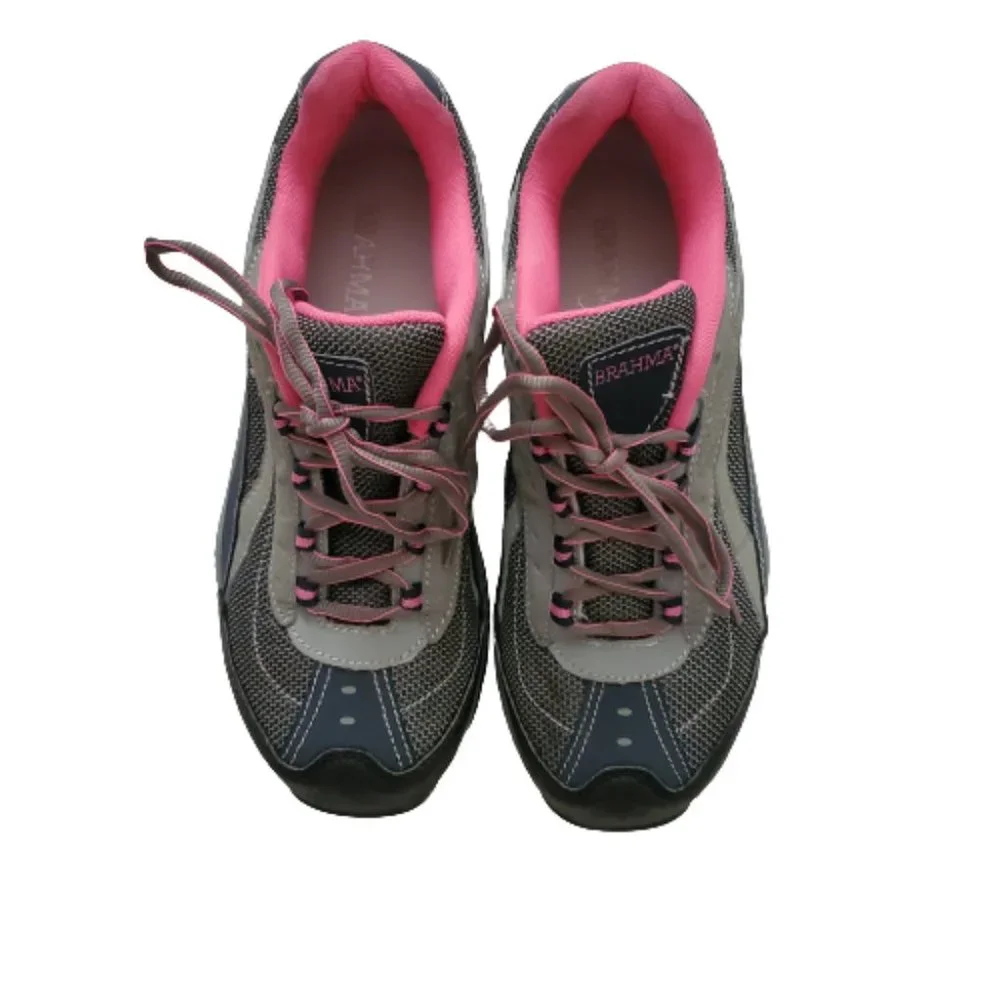 Brahma Women's Sarah Steel Toe Low Work Safety Shoe Gray/Pink Size USA 10 - Picture 8 of 11